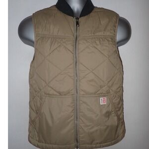 Wrangler‎ Riggs Toughwear Insulated Vest Mens S Zip Tan Outdoor Work Layer